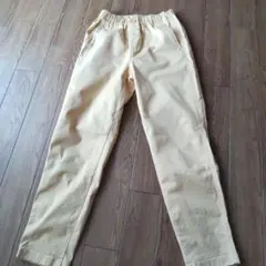 明るい黄色 ゴムウエスト チノパン