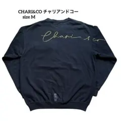 CHARI&CO チャリアンドコー　バック刺繍ロゴ ポケットスウェット 黒 Mのサムネイル