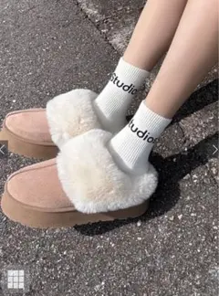 厚底ムートンスリッポン[zr1089] GRL グレイル