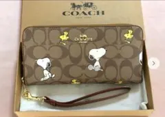 [新品未使用]COACH スヌーピーコラボ シグネチャー長財布