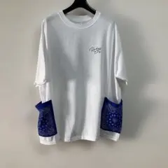 ロデオクラウンズ　レディースホワイトtシャツ　サイドビッグポケットのサムネイル