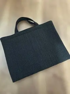 美品】ピオヌンナル 撥水加工 ダークネイビー ミルク トートバッグ