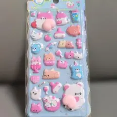 おしりシール　動物キャラクター立体シール