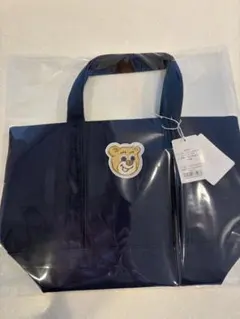 新品未使用 フェイラー オールドテディ ワッペントートバッグ ブルーL