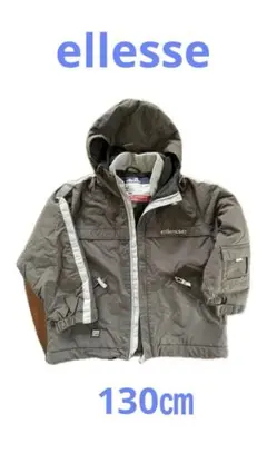 ellesse 130㎝　グレー　フード付きスノーボードウェア スキーウェア