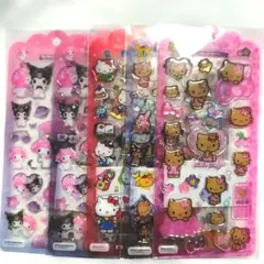 ドロップジュエリーシール　５枚セット　SANRIO　日焼け　クロミ　マイメロ