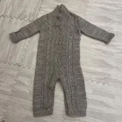 お洒落　ニットロンパース