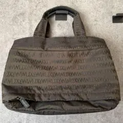 ニナリッチハニカムパターン トートバッグ 黒✕ベージュ