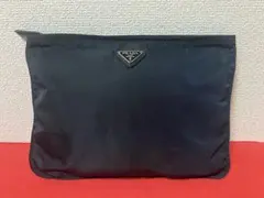 PRADA プラダ ナイロンポーチ ネイビー フラットのサムネイル