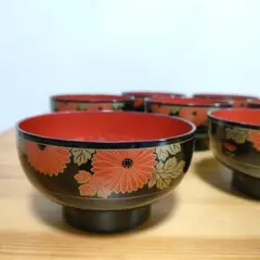 未使用 会津塗 辰三作 汁椀 5客揃え - メルカリ