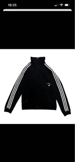 adidas トラックジャケット 3本ライン ブラック黒