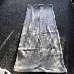 ZARA リブ編みタイトスカート S ライトベージュ
