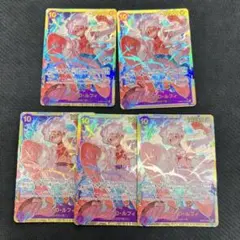 モンキー・Ｄ・ルフィ SEC 傷あり 5枚セット ニカ ワンピースカード