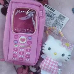 サンリオ　選んでガラケーポーチ&マスコットぬいぐるみ　キティ