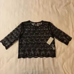 ZARA BASIC ブラック レース トップス