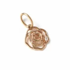 浅*子様 【廃盤・稀少】ageteピンクオパールバラK10チャーム 10K
