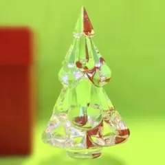 【最終値下げ】「バカラ スノーウィーツリー」レッド　です