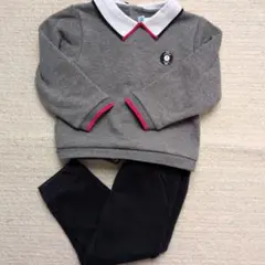 Jacadi 襟付きトレーナーとパンツセット 24М