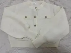 しまむらアンジュシャルム　ニットカーディガン　ホワイト