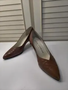 マドラス missy madras（ミッシー マドラス）ブラウンレザーパンプス