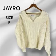 ジャイロ JAYRO クロスオーバーネック ニットセーター F