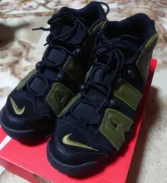 NIKE AIR MORE UPTEMPO ブラック オリーブ - メルカリ
