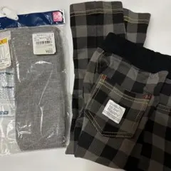 ベビー　長ズボン　90 スパッツ　レギンス　グレー　ボトムス　パンツ