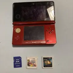 Nintendo3DS 赤 本体とゲームセット