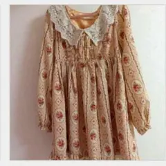 リズリサ＊ブーケ柄＊デシンワンピース