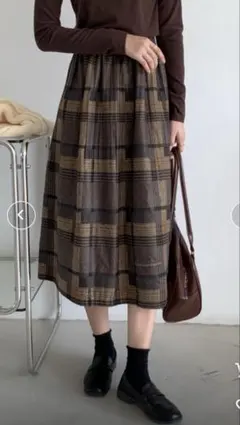 emi+　チェック　スカート　M