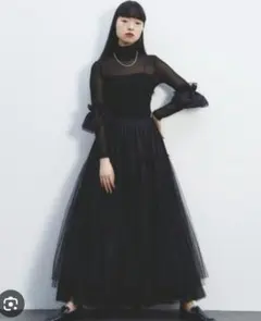 新品未使用品です　PERNA　ペルナ　チュールフリル袖　ボティスーツ