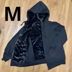 【最終値下げ】美品⭐︎ユニクロ⭐︎ボアスウェットフルジップパーカ⭐︎ブラック⭐︎M