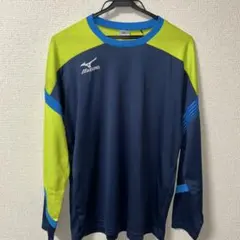 Mizuno ロングスリーブウェア ネイビー/ライム ロンT Lサイズ