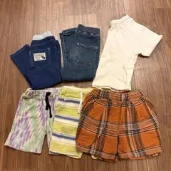100cm男の子セット売り デニムパンツ ハーフパンツ