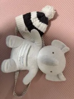 ジェラートピケ　ゾウ型ぬいぐるみリュック 帽子付き