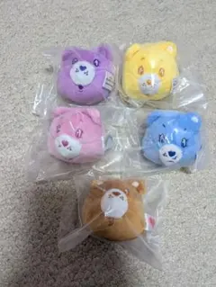 未開封　ケアベア　ガチャガチャ　ぬいぐるみバッジ　コンプセット