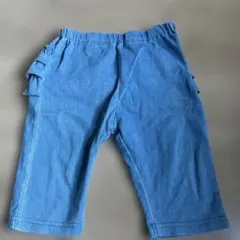 フリル付きデニム風ハーフパンツ