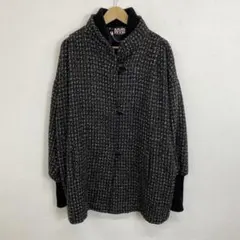 80s ツイードコート ジャケット vintage USA製 スタンドカラー