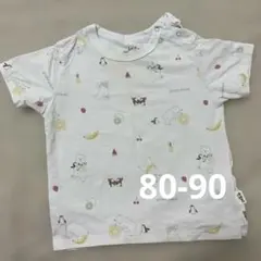 ジェラートピケ　半袖Tシャツ　80 動物