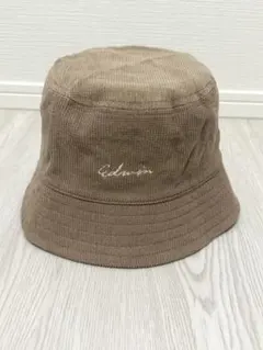 EDWINコーデュロイ バケットハット モカ ブラウン バケハ 帽子