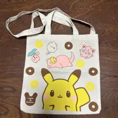 ミスタードーナツ　ポケモントートバッグ　ピカチュウ　カビゴン　プリン