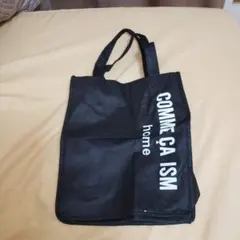 COMME CA ISM ブラック エコバッグ(ミニサイズ)