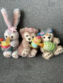 ダッフィー サニーファン　ぬいぐるみストラップ　3点セット