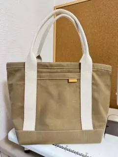 トートバッグ　ベージュカラーのデニムトート