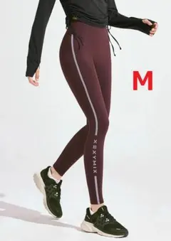 ゼクシィミックス サイドライン レギンス Mサイズ ミュートワイン