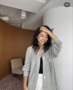 【シールームリン】リネンコンビシアーニットシャツのサムネイル