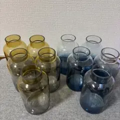 グラデーションガラス花瓶 ツートンカラー 10個セット