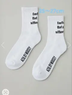 AZUL BY MOUSSY メッセージミドルソックス　靴下