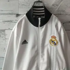 人気デザイン☆アディダス レアルマドリード 刺繍ロゴ トラックジャケット M