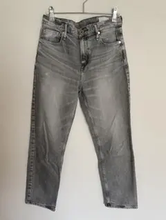 upper heights グレー ストレートデニムフェード加工 25インチ